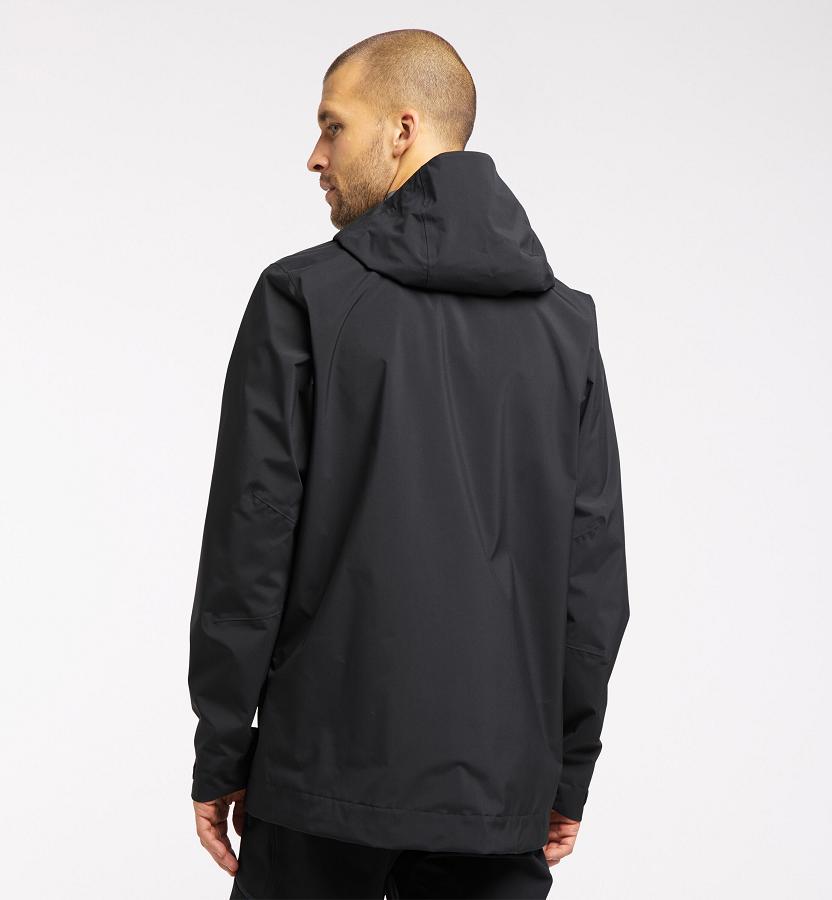 Haglöfs Mens Tjärn Waterproof Jacket Black New Zealand 28417CZWQ